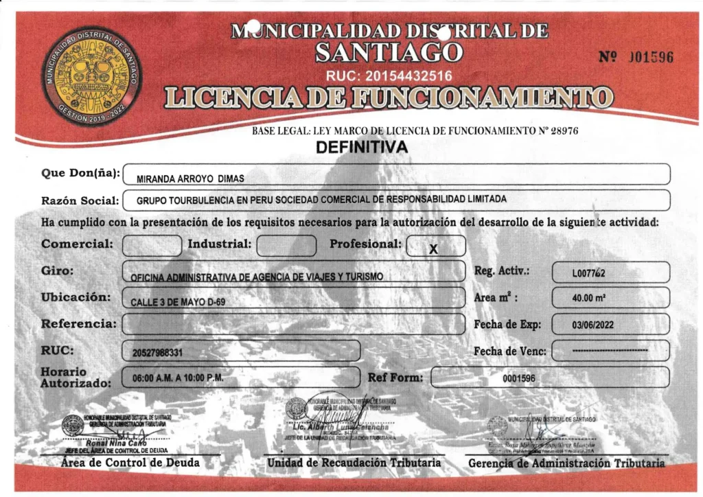 Operating License
